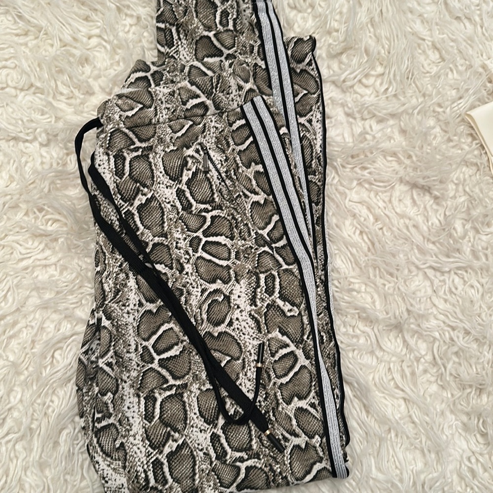 Casual snake print pants